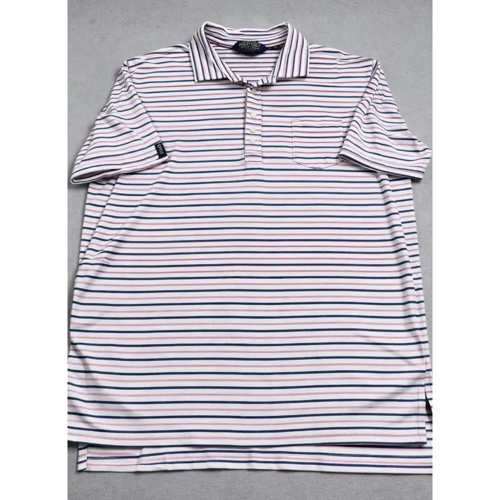 Polo Golf Ralph Lauren Stretch Lisle Short Sleeve Polo Striped Men's SIze XXL